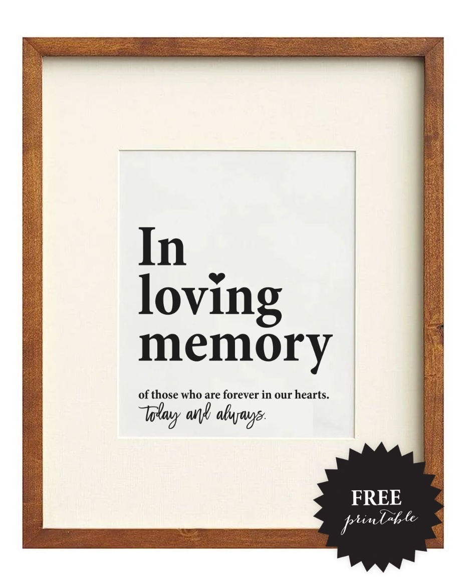 Free Wedding Memorial Signs 5 Remembrance Ideas