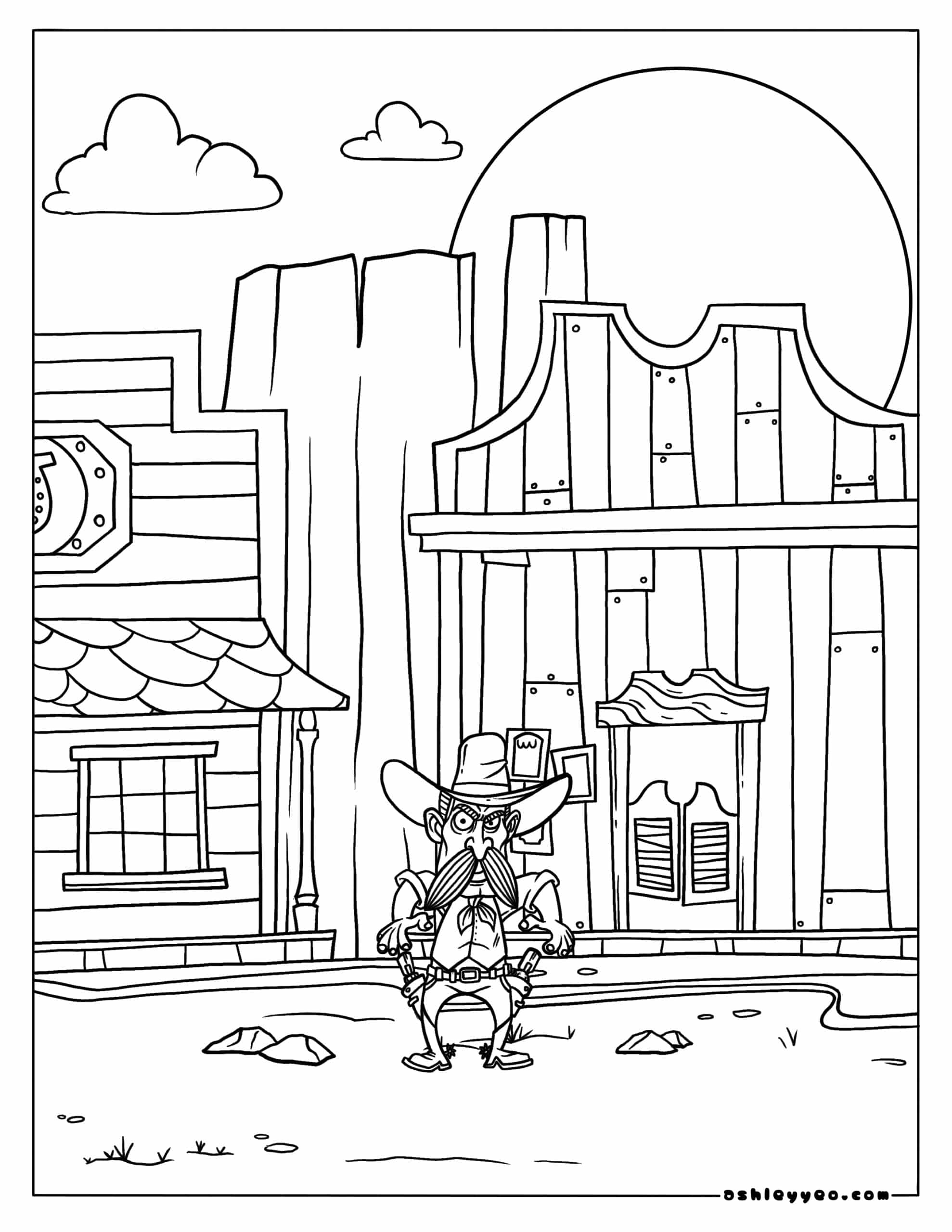 Free Western Coloring Pages For Kids Ashley Yeo