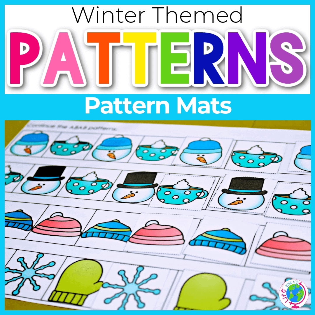 Free Winter Printable Pattern Mats For Kindergarten Life Over C s