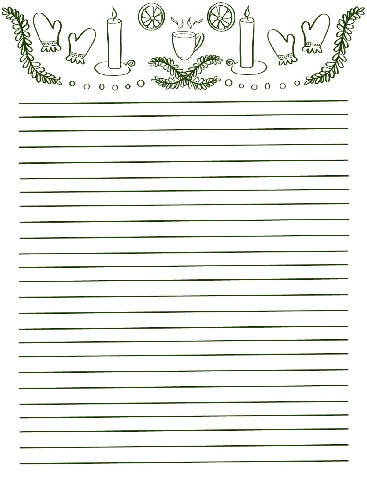 Free Winter Stationery Printable