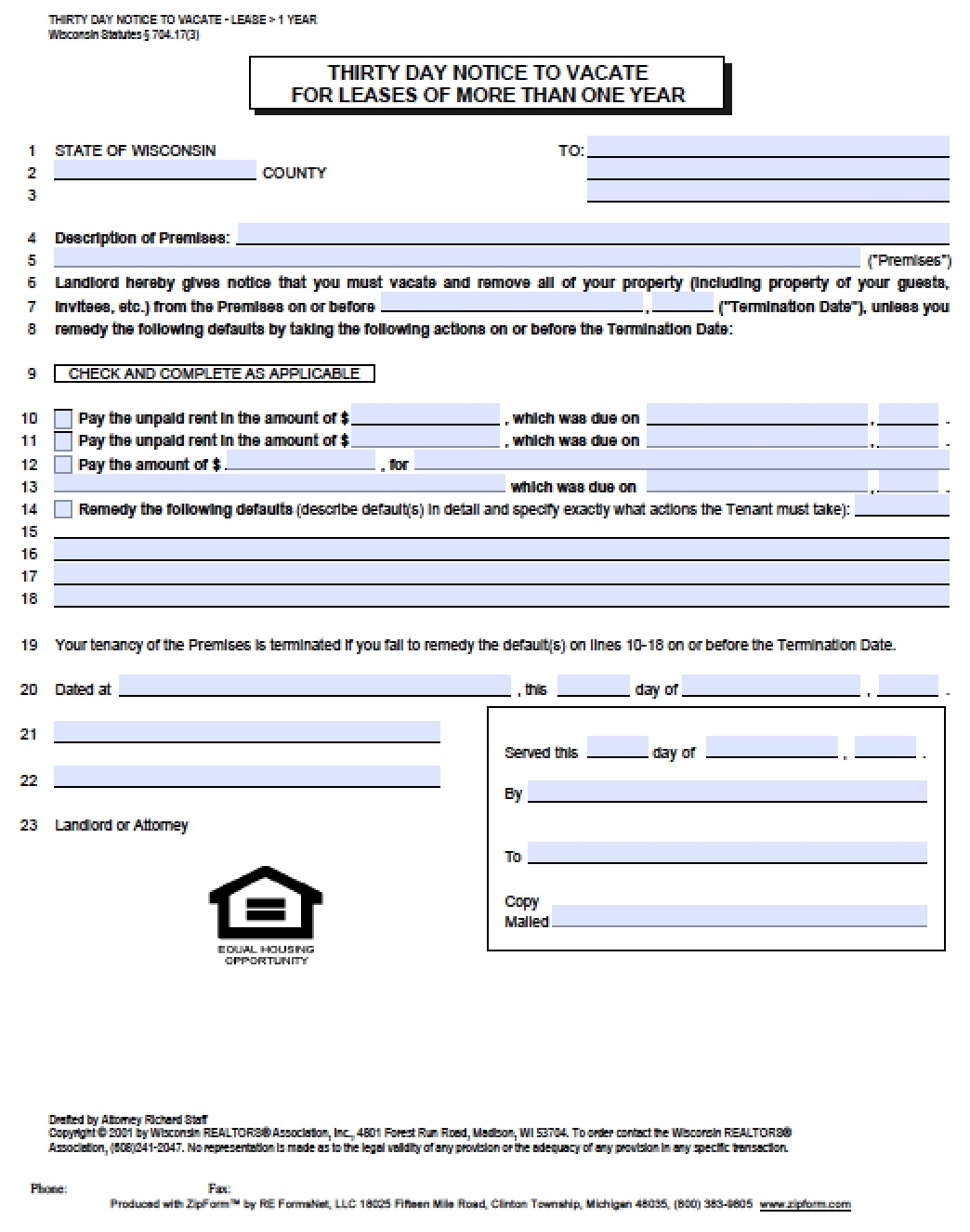 Free Printable 30 Day Notice Forms