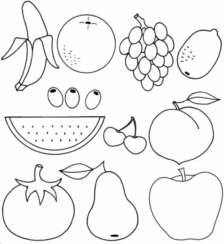 Fruit Coloring Pages Printable Coloring Pages