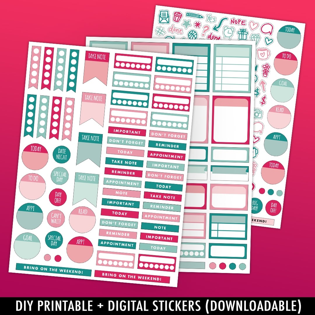 Functional Printable Stickers 090 Sarah Renae Clark Coloring Book Artist And Designer