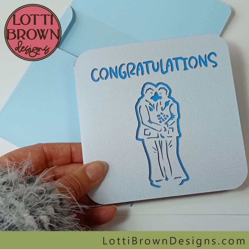 Gay Wedding Card SVG Files