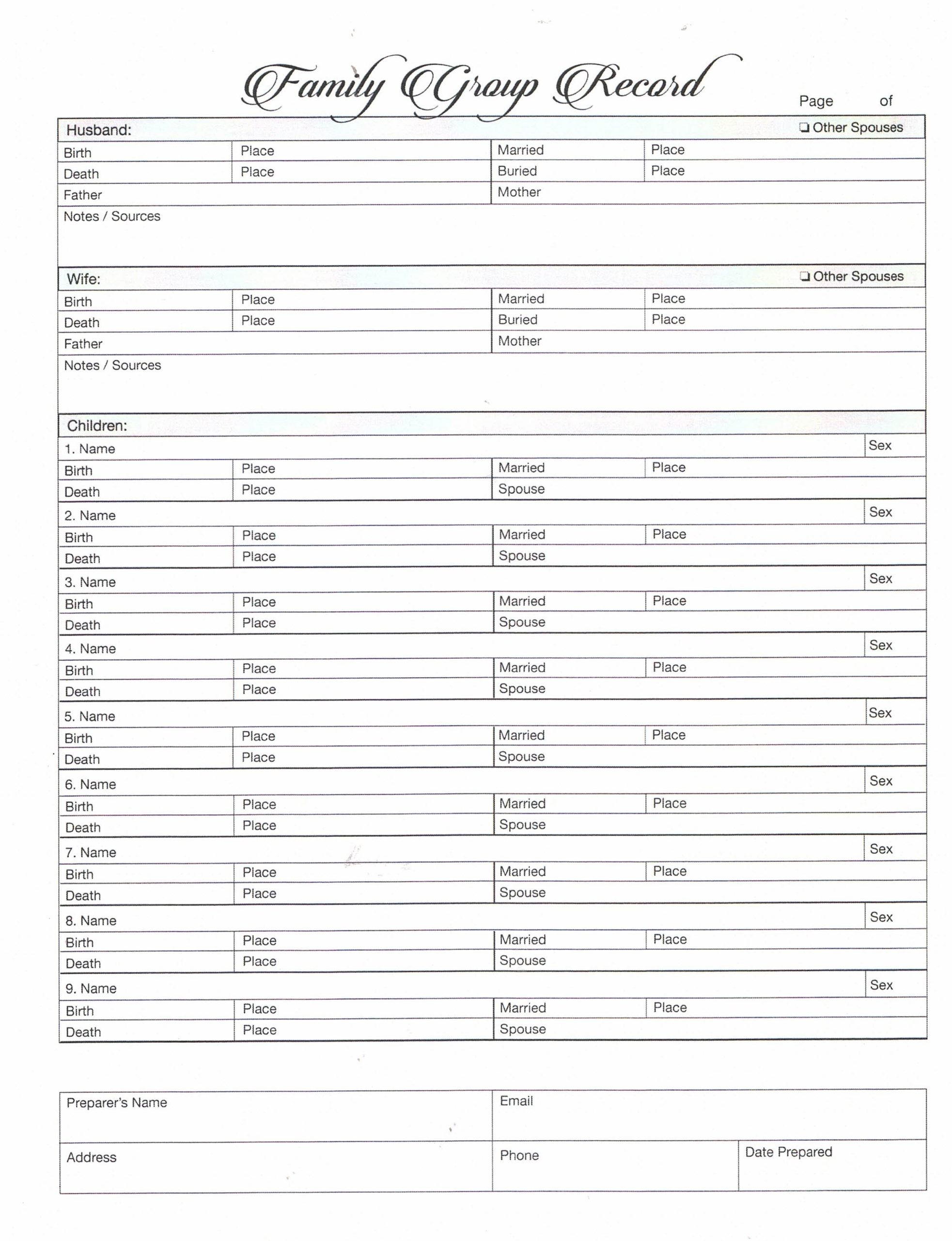 Genealogy Forms Mannsville Free Library