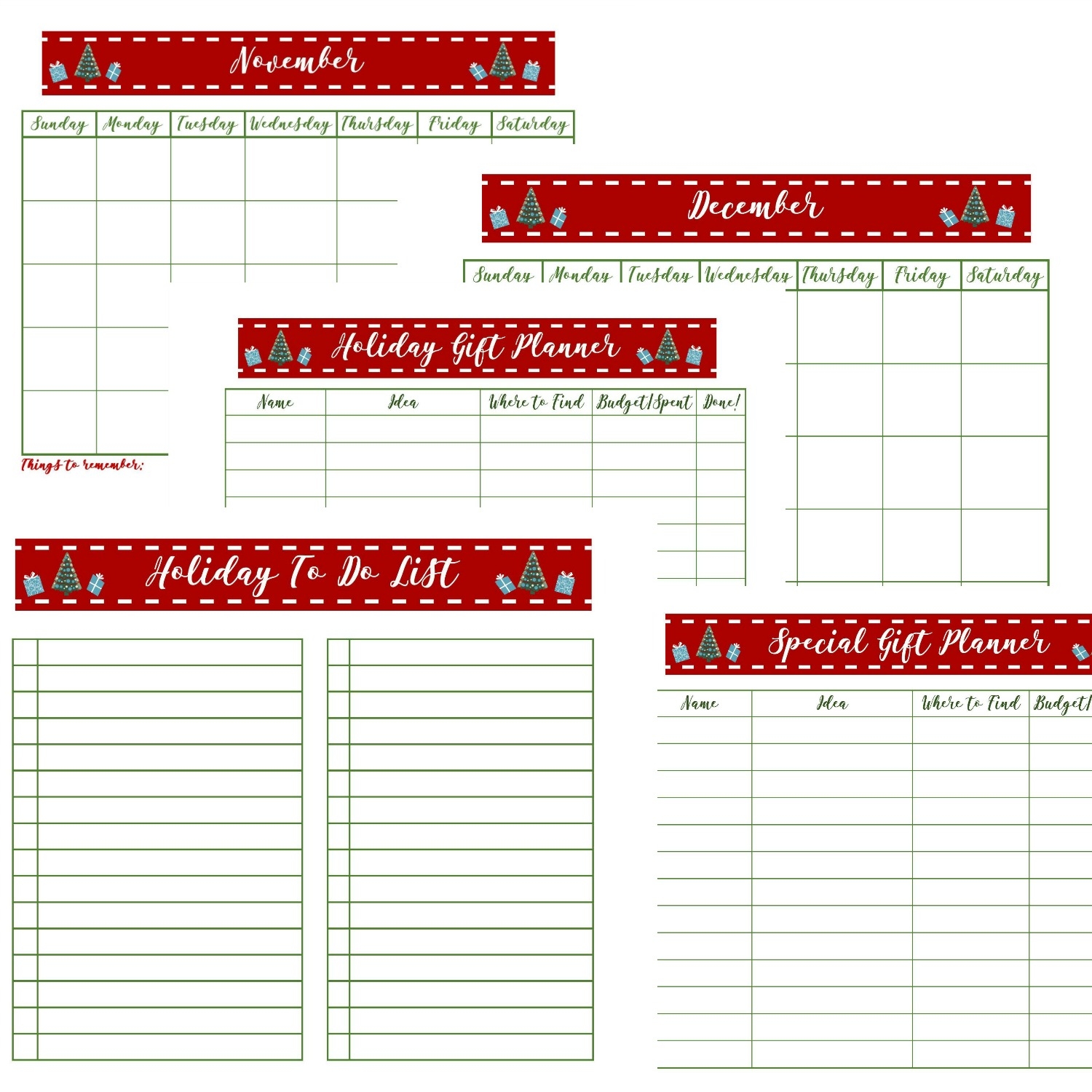 Get Organized For Christmas With Free Printable Holiday Planners The Happy Housie