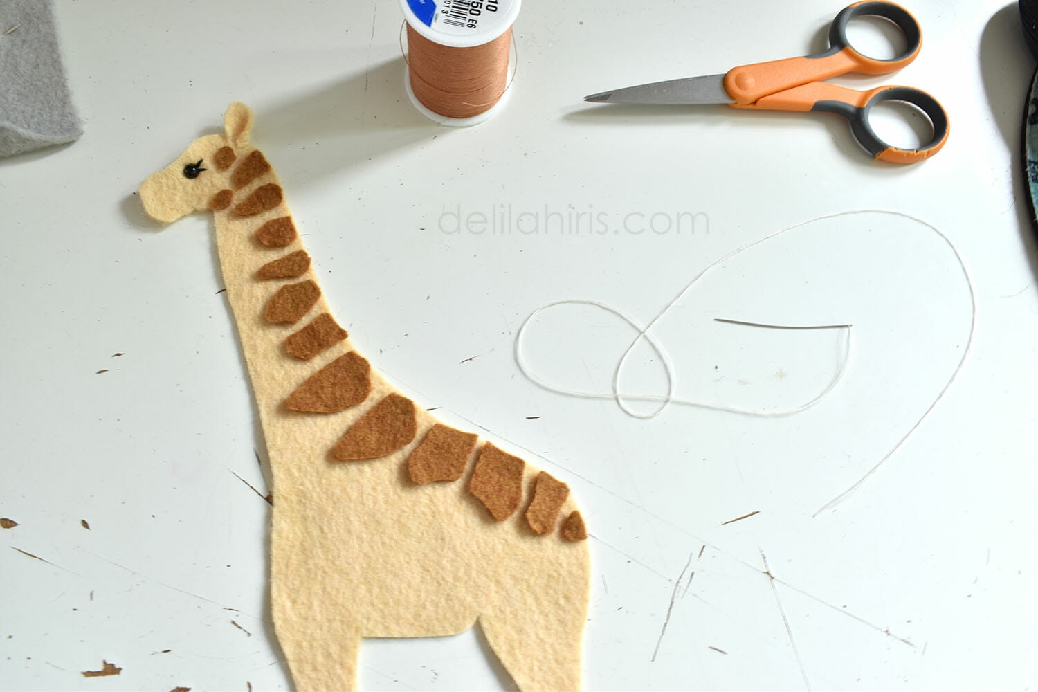 Giraffe Sewing Pattern PDF SVG File Tutorial Delilah Iris Felt Crafts