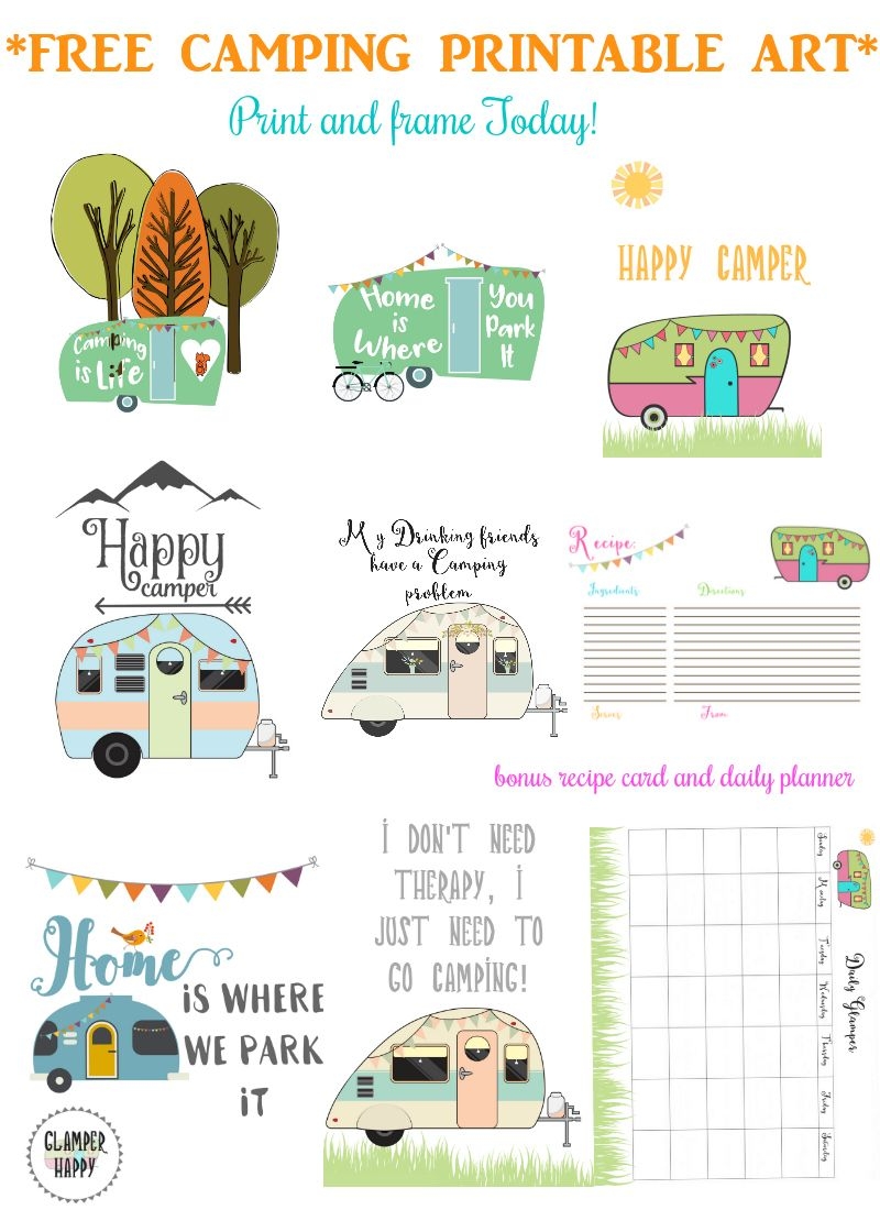 Glamper Happy Free Printable Art