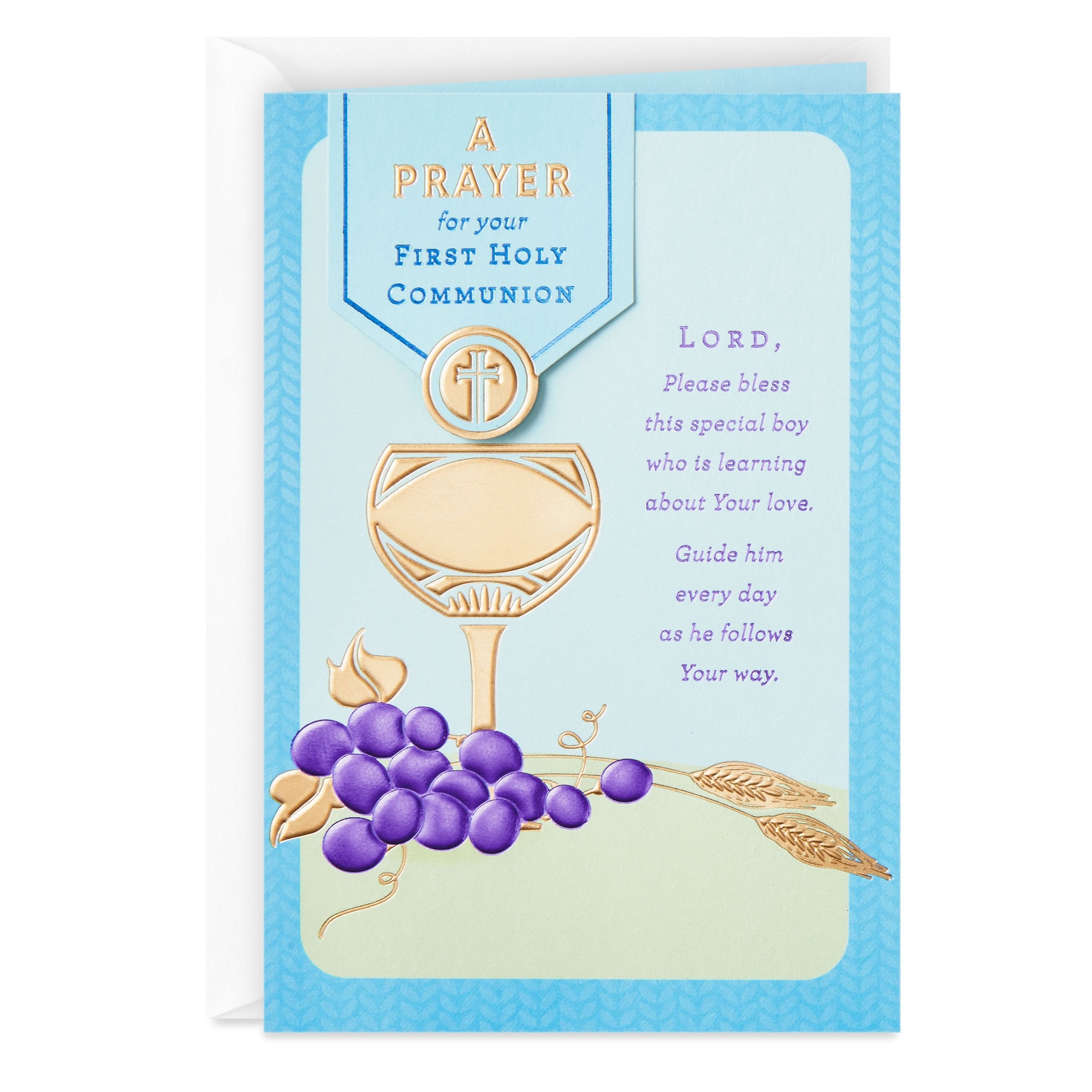 Gold Chalice Religious First Communion Card For Boy Greeting Cards Hallmark