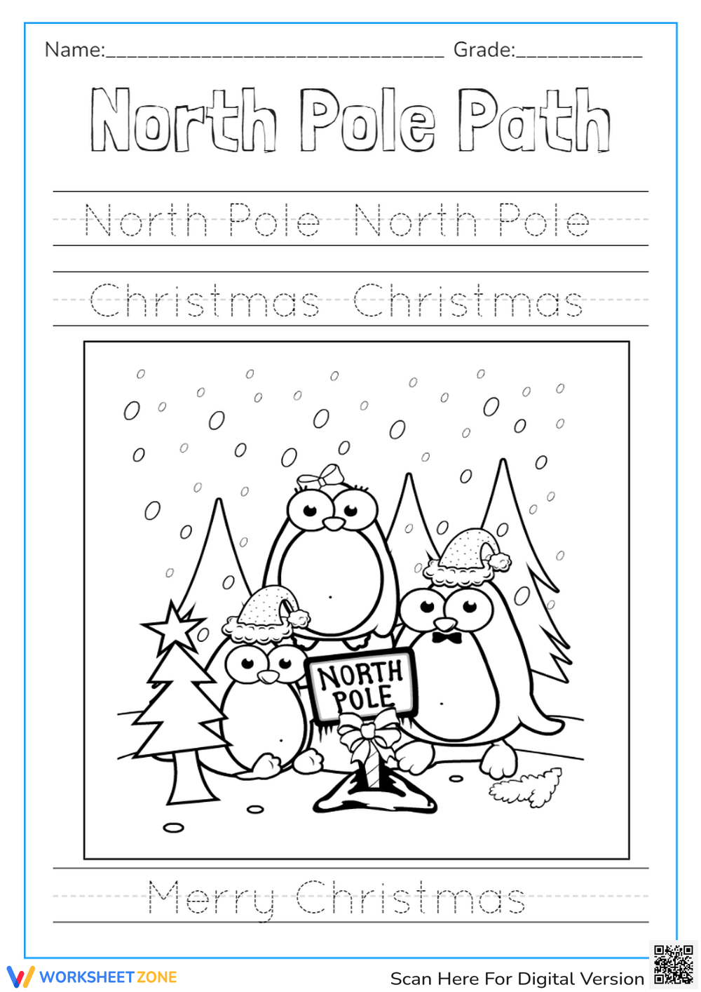 Free Printable North Pole Worksheets