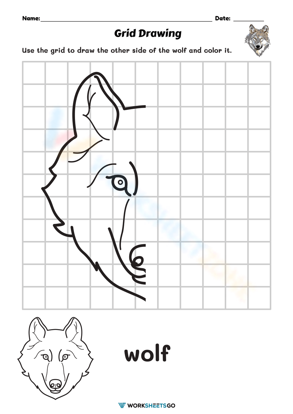 Free Printable Grid Art Worksheets