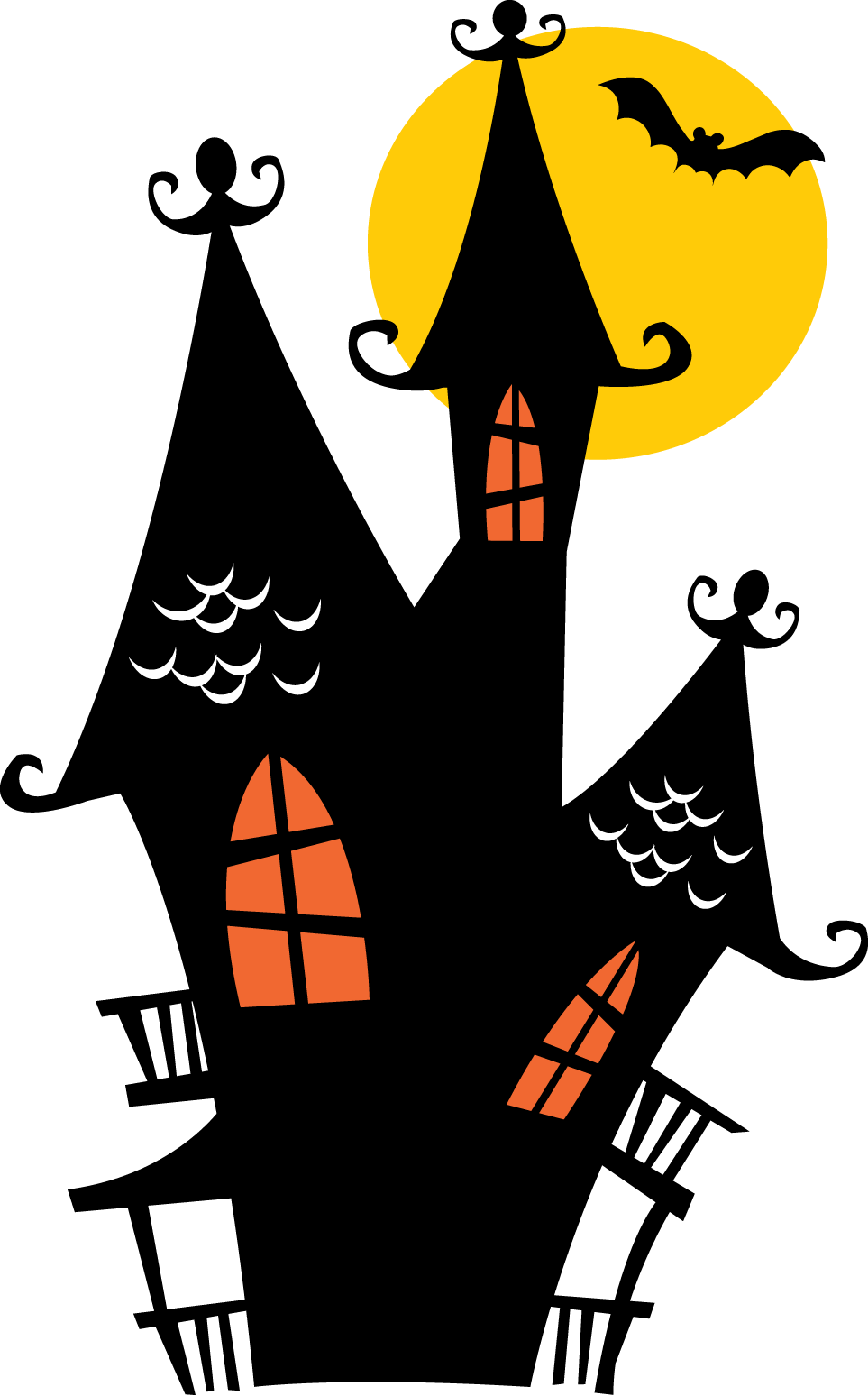 Halloween Haunted Houses Clipart Oh My Fiesta In English