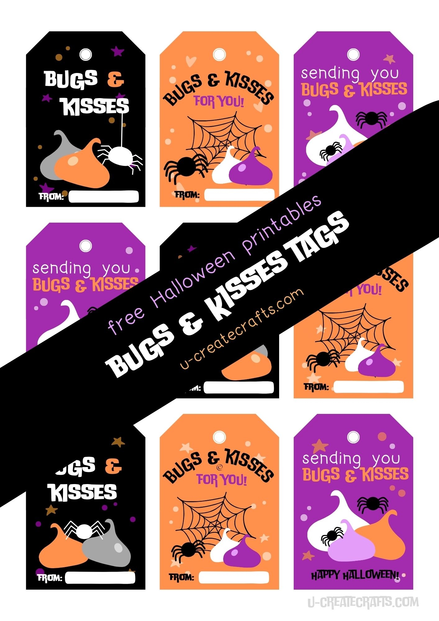 Halloween Printable Bugs And Kisses U Create