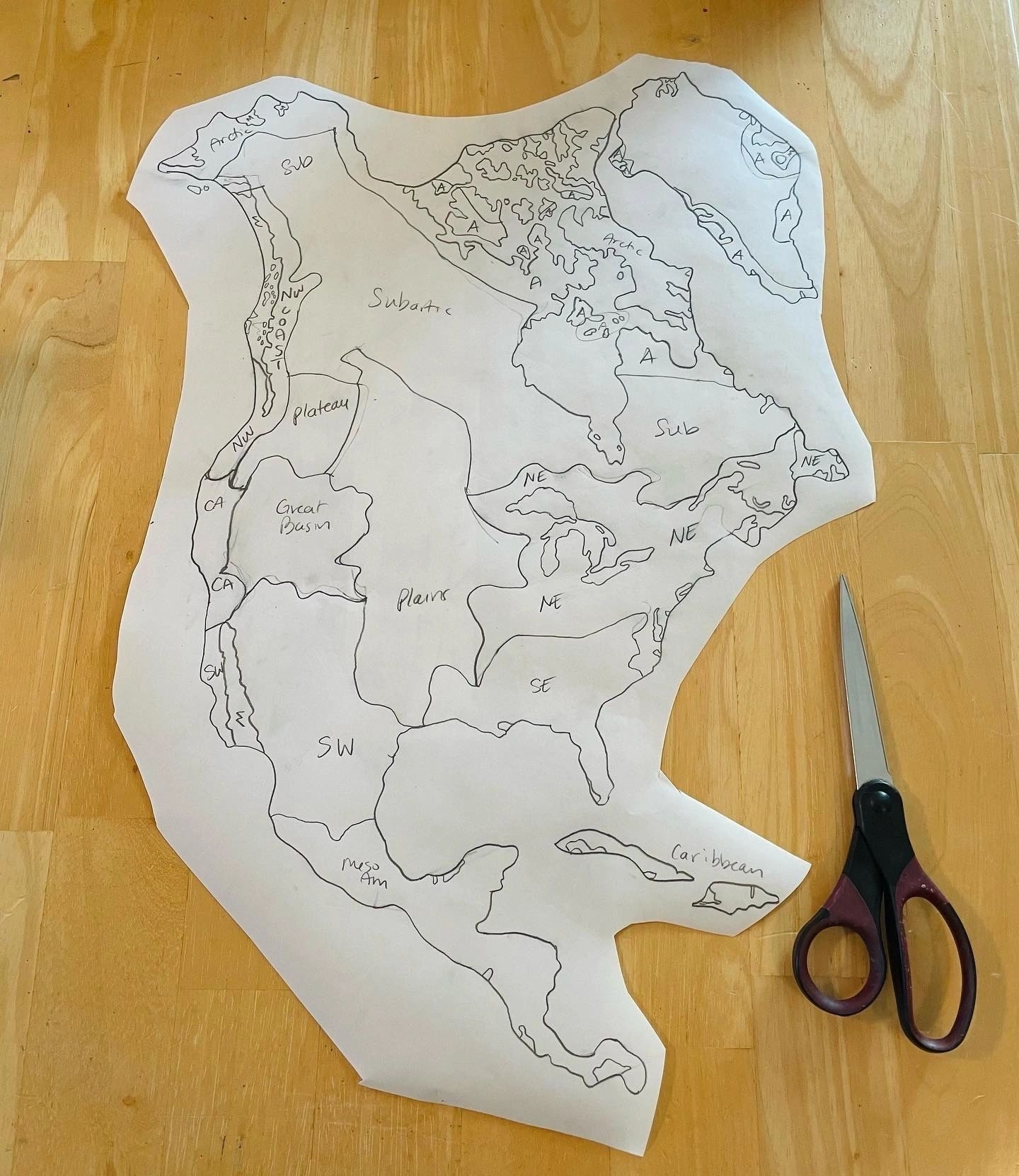 Hand Making A Felt Indigenous North America Map