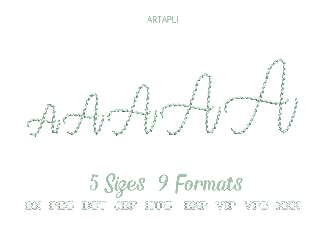 Hand Stitch Effect FONT Back Stitch Alphabet Letters And Numbers Machine Embroidery Designs In Multiple Mini Sizes Script Font Kids Name BX