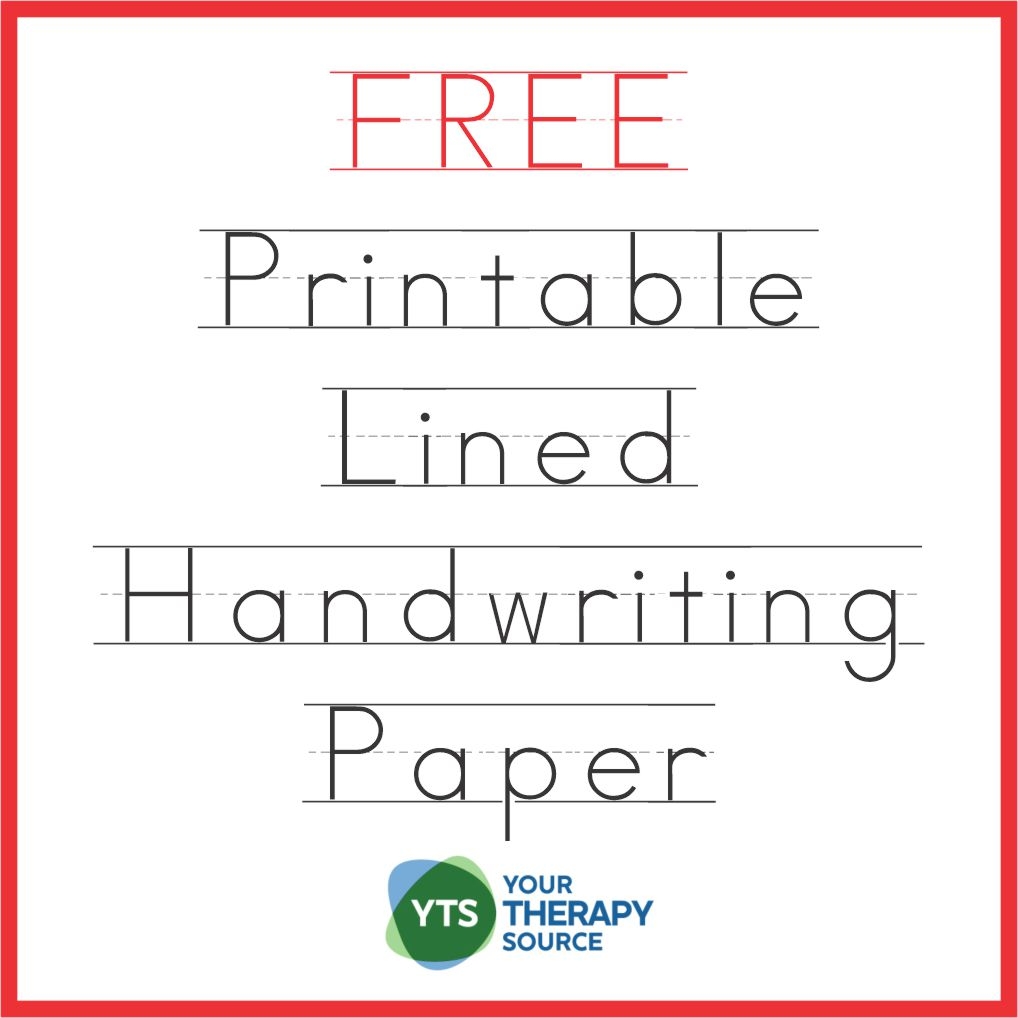 Free Handwriting Without Tears Printables