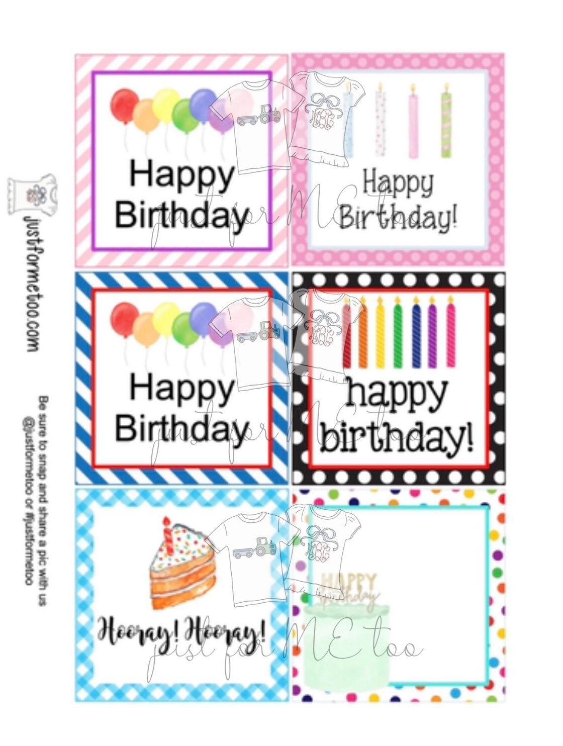 Happy Birthday Bundle Digital Tags Printable Party Tags Birthday Printable Happiness Tags Birthday Tags Gift Tags Party Tags Etsy
