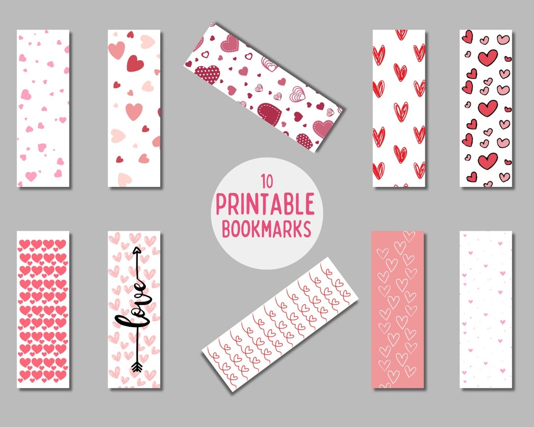 Free Printable Heart Bookmarks
