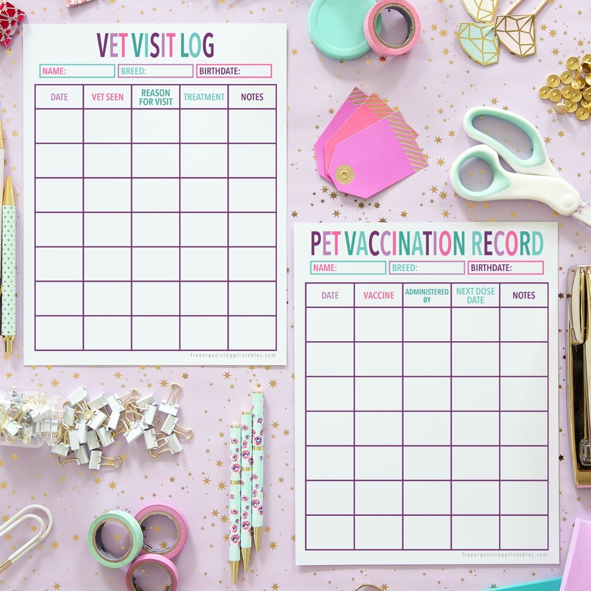Free Organizing Printables