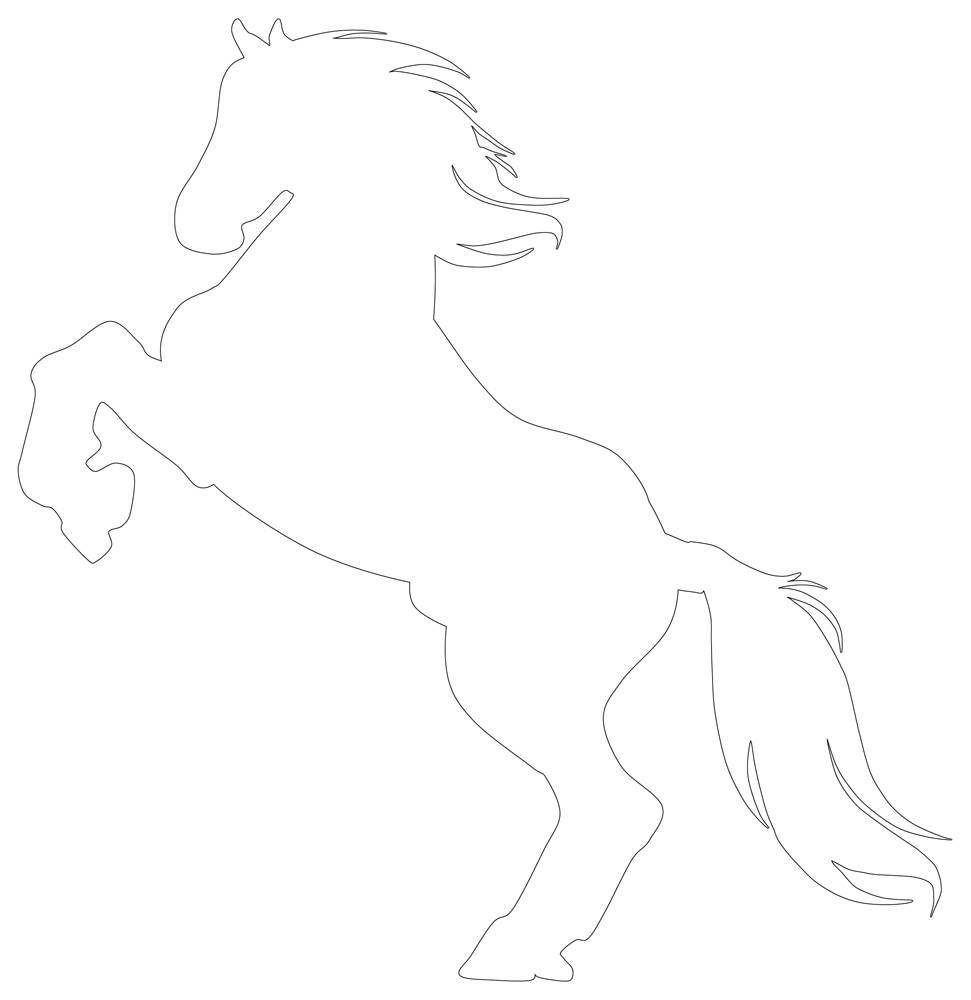 Horse Outline 22 Outlines Of Delightful Printable Horses