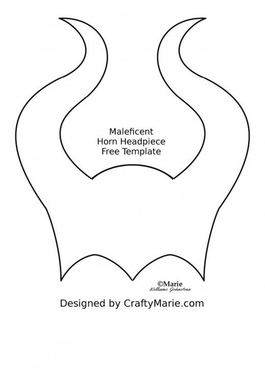 How To Make Maleficent Horns With Free Template HubPages
