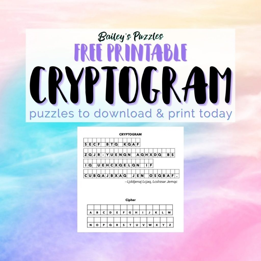 How To Solve Cryptograms methods Examples Bailey s Puzzles