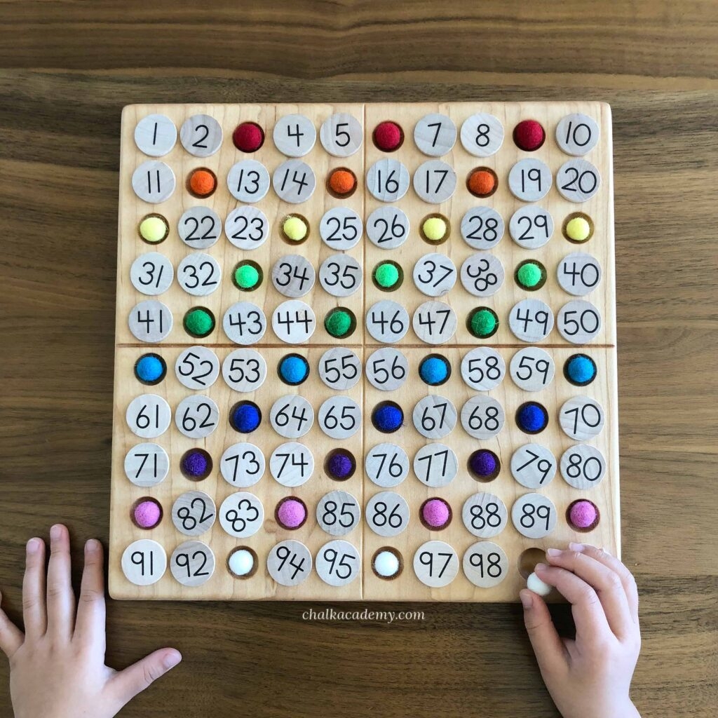 Hundred Board Montessori Free Printable