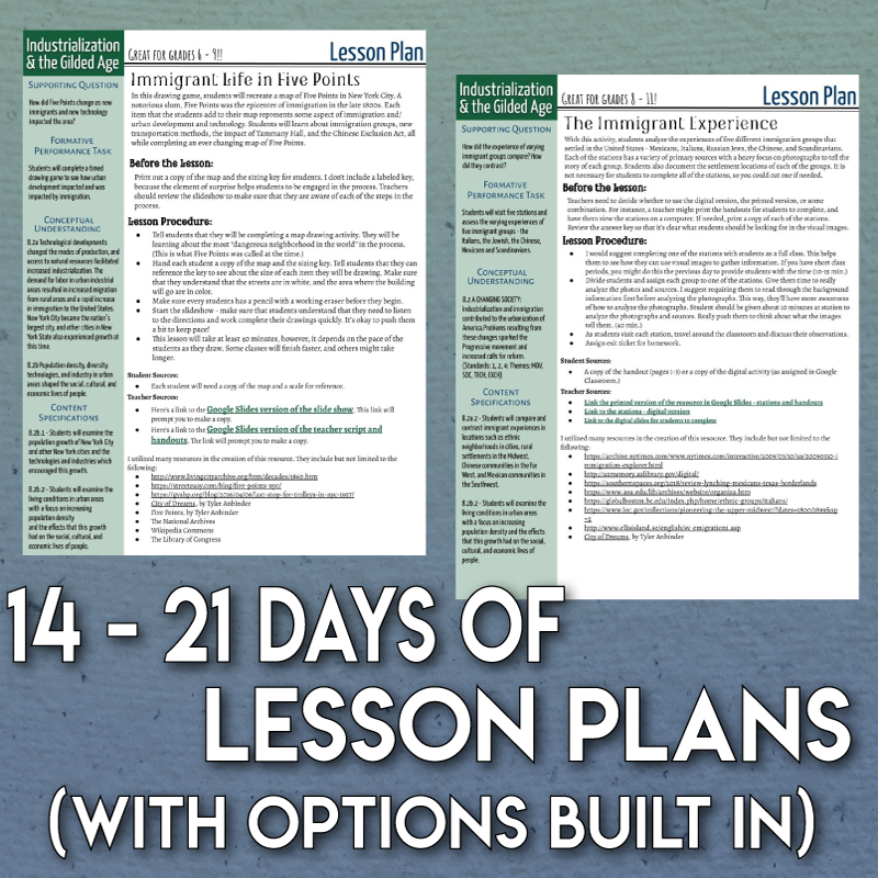 Industrialization Unit Bundle 23 Days Of Lesson Plans And Assessment Peacefield History