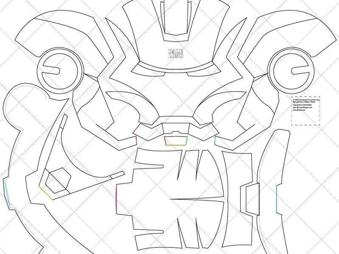 Iron Man Mark 4 Helmet A4 Letter Size PDF Template Ready To Print Etsy