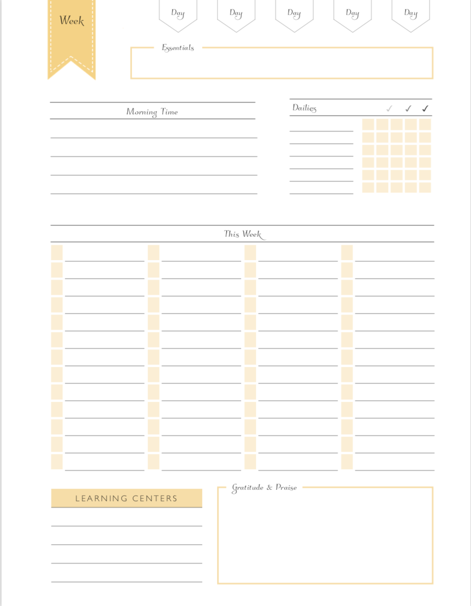 Free Printable Homeschool Planner Pdf