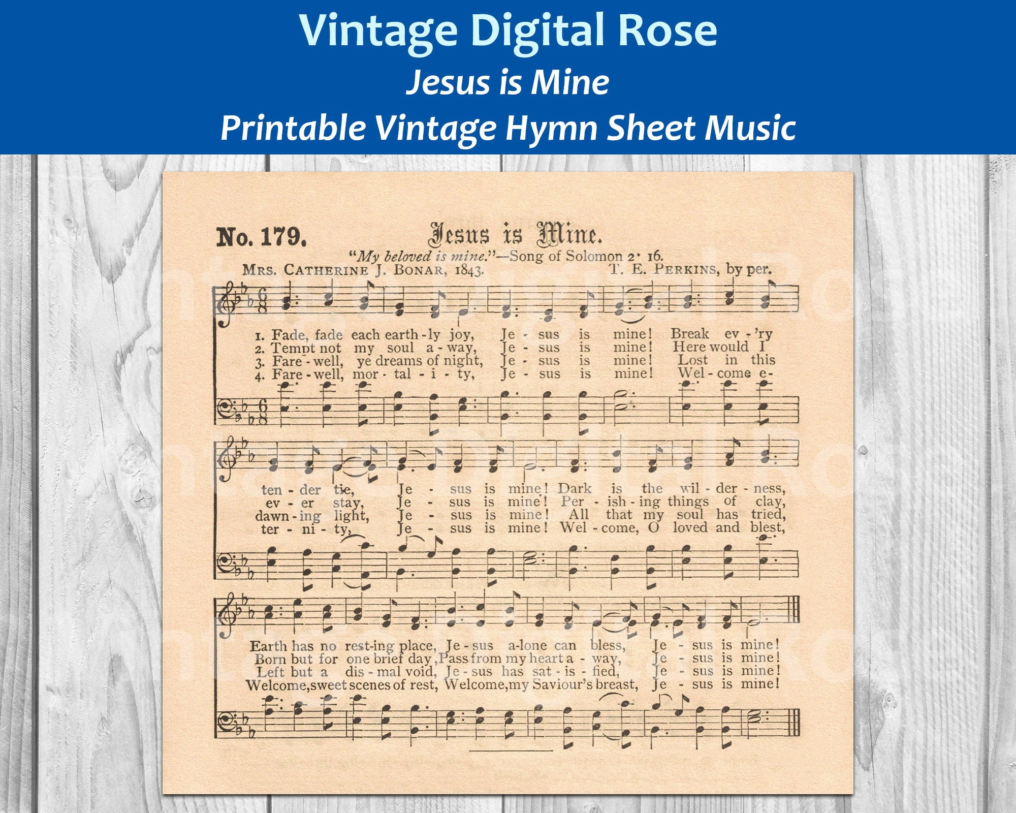 Jesus Is Mine Printable Vintage Gospel Hymn Sheet Music Etsy