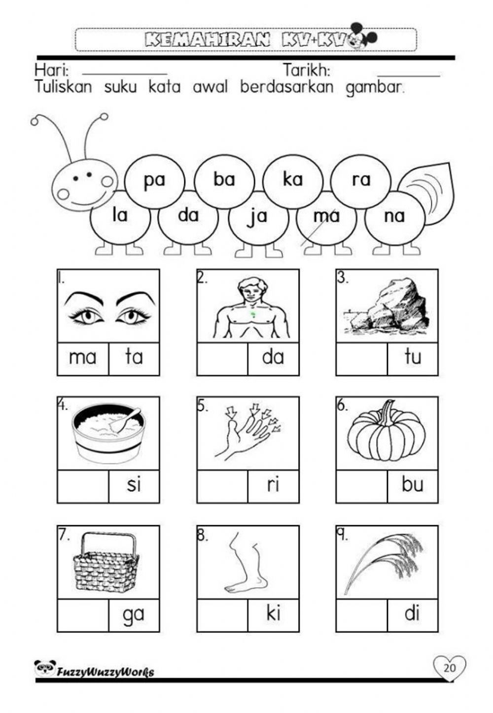 Kvkv Interactive Exercise For Tahun 1 You Can Do The Exercises Online Or Download The Worksheet