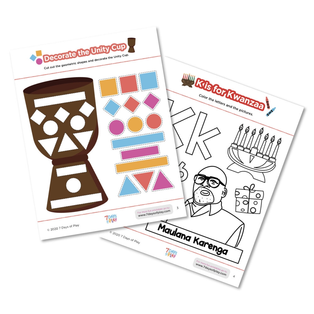Kwanzaa Activity Booklet Fun Printable 7 Days Of Play