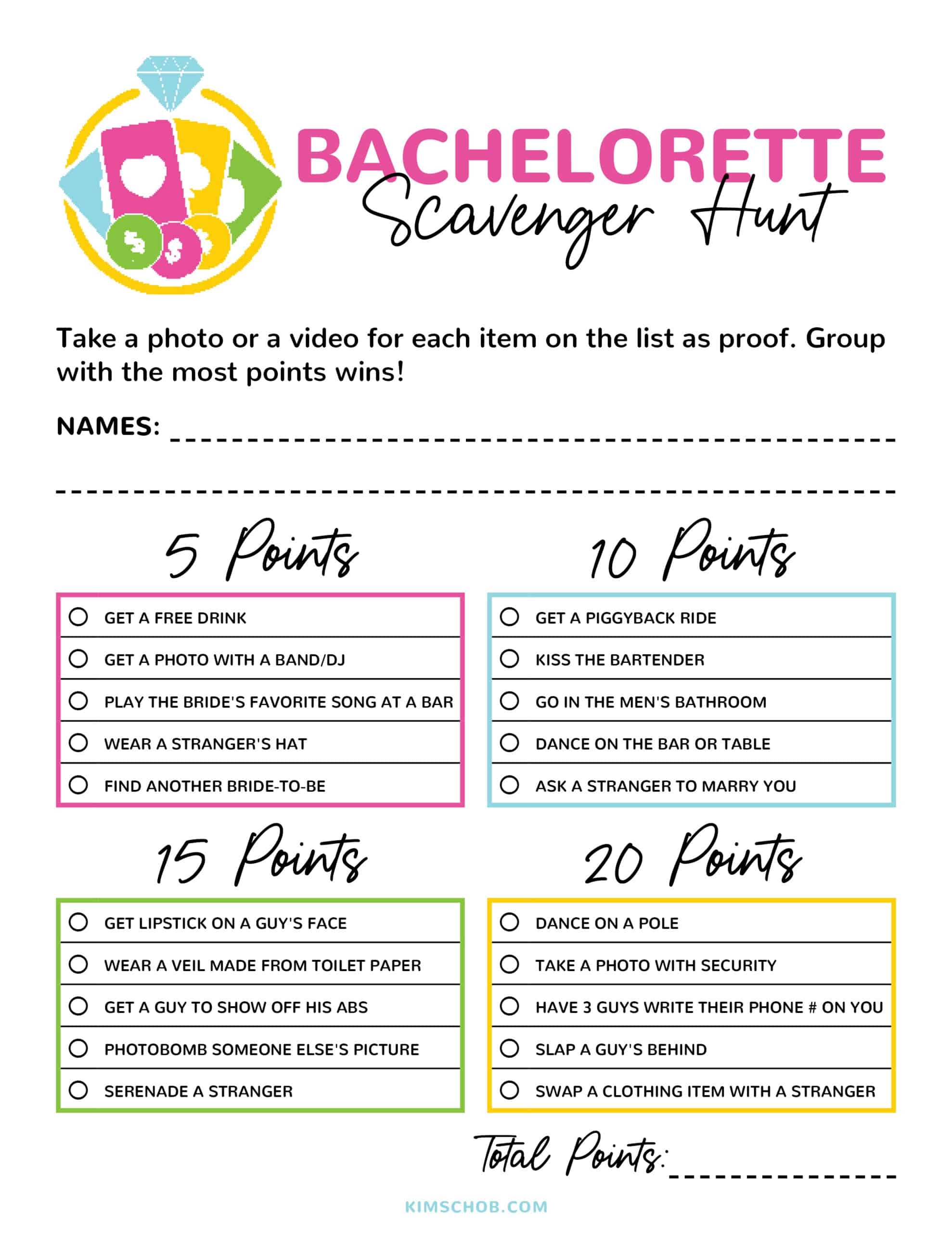 Free Bachelorette Games Printable