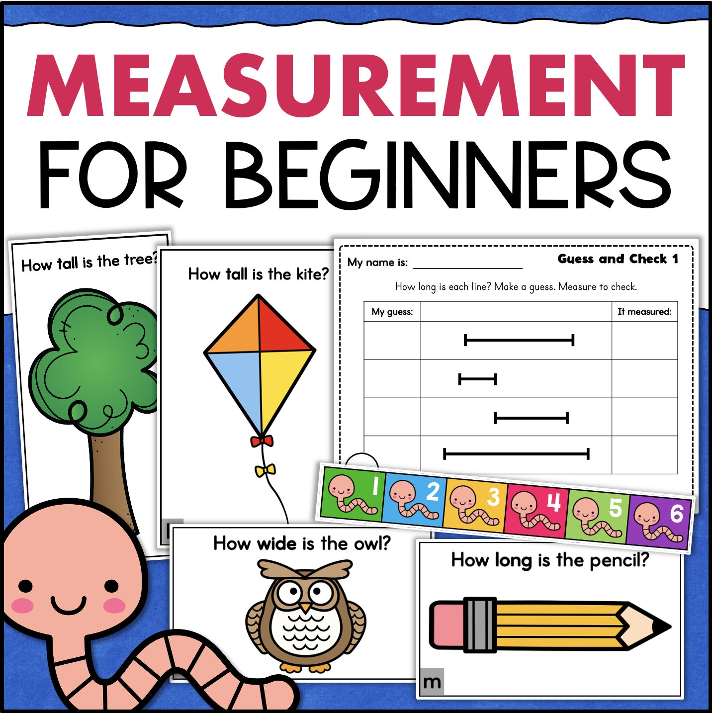 Free Printable Inchworm Preschool Ruler