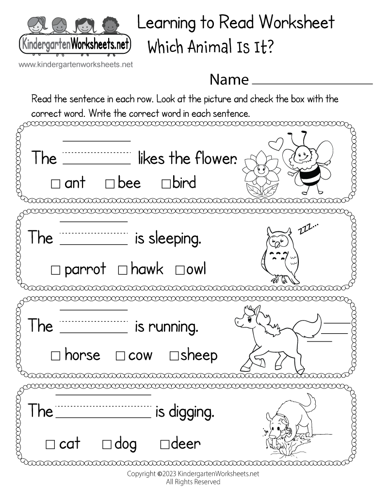 Free Printable Educational Worksheets