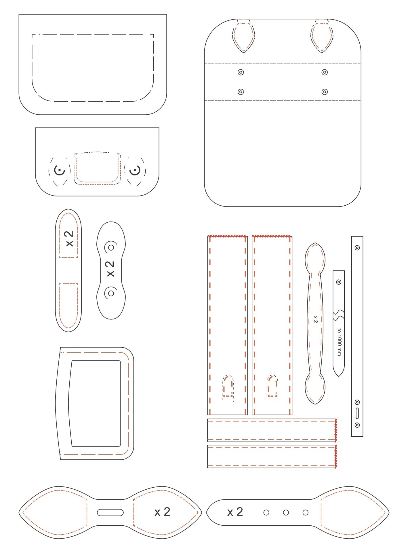 Leather Handbag Patterns 14 Free PDF Printables Printablee