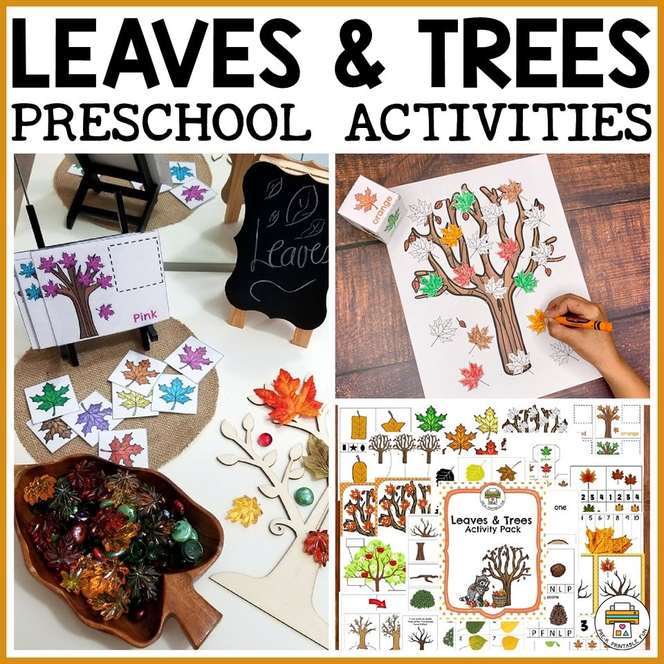 Leaves Trees Activity Pack Pre K Printable Fun