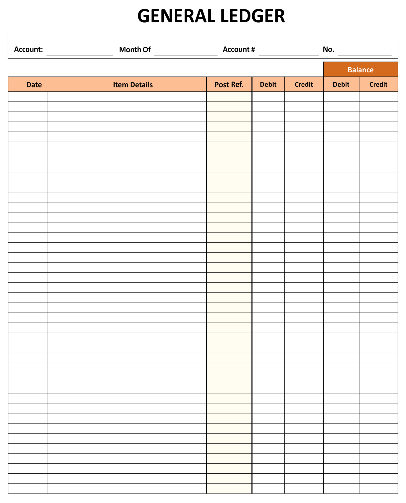 Ledger Balance Sheet 10 Free PDF Printables Printablee
