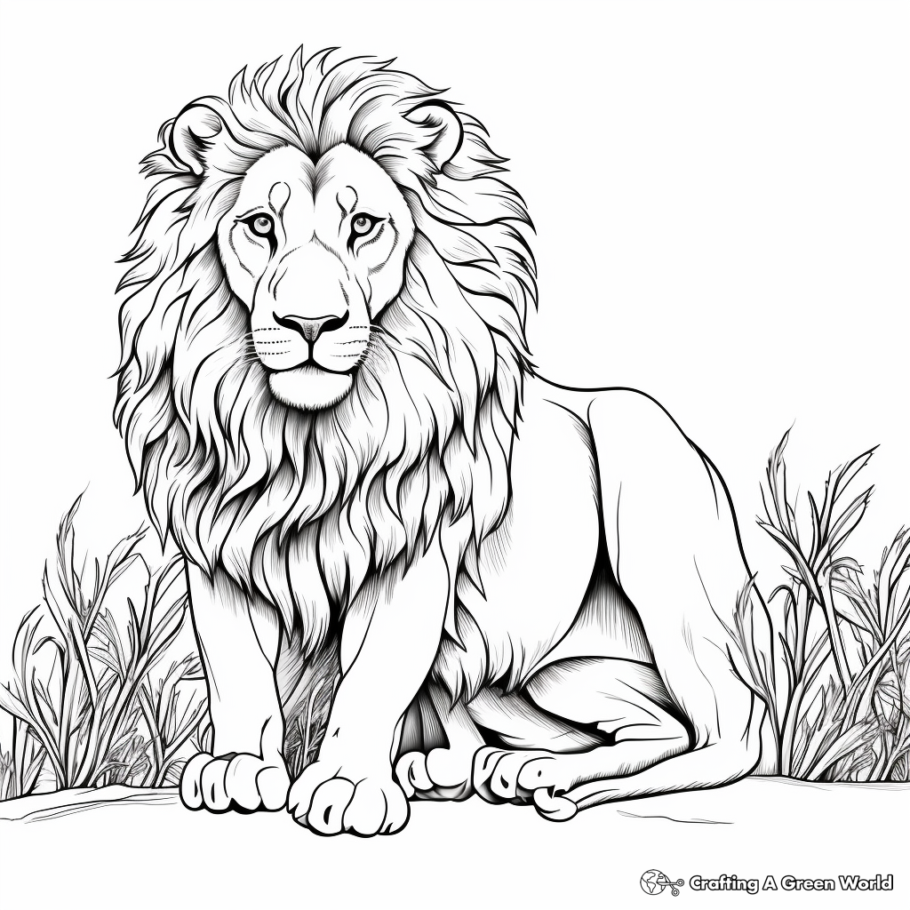 Lion Coloring Pages Free Printable 