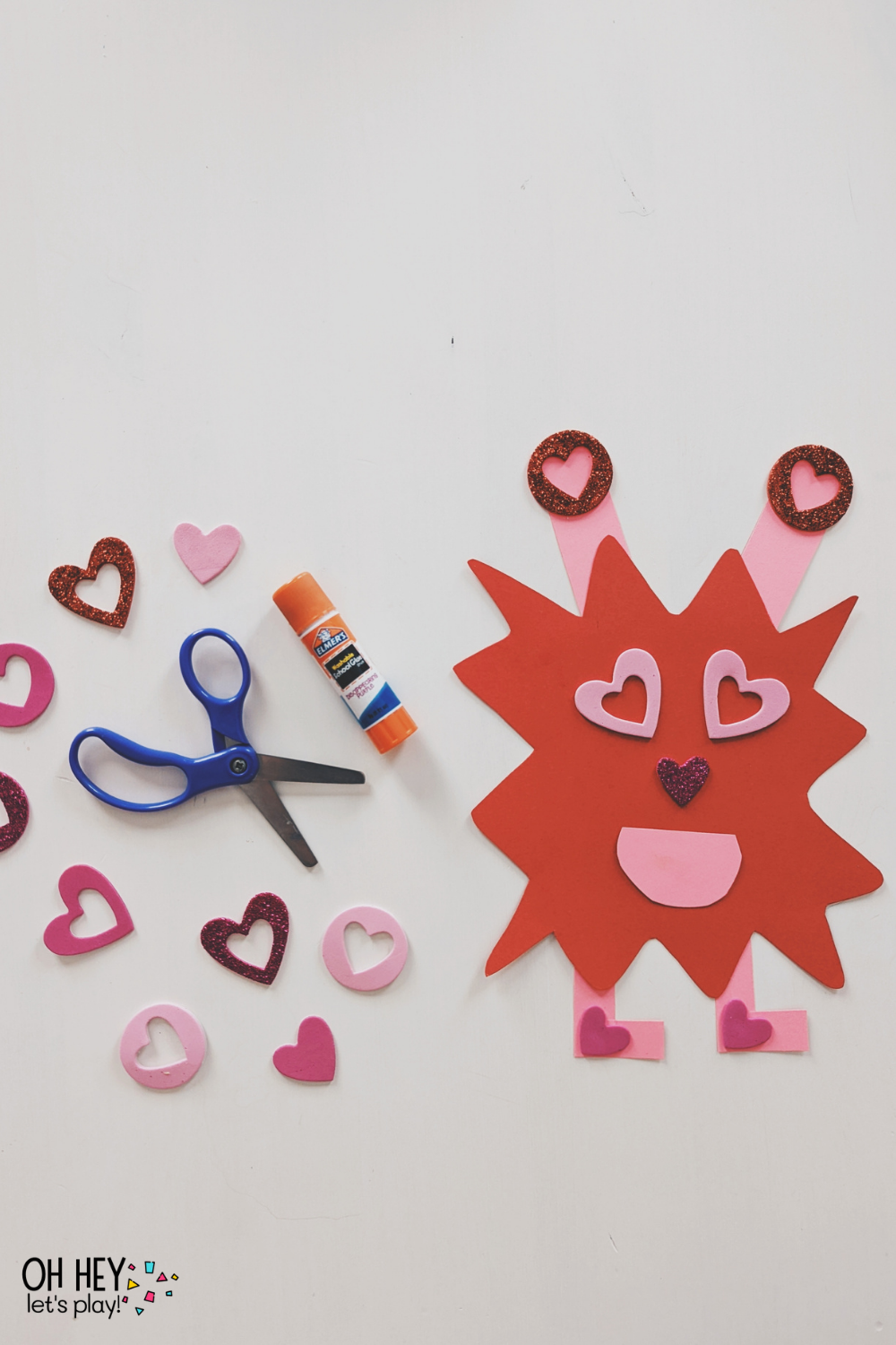 Love Monster Craft Free Printable Template Oh Hey Let s Play
