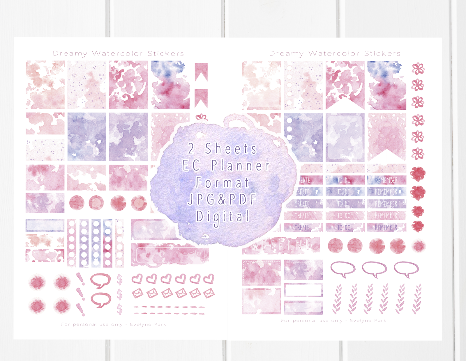 Making Of How I Create My Planner Stickers In Watercolor Evelyne Park Art