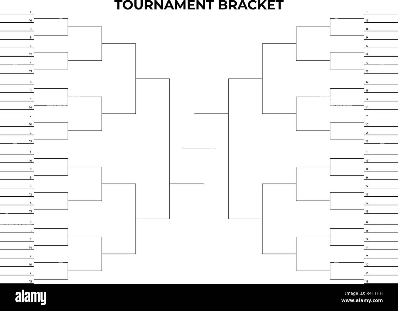 March Madness Bracket Empty Tournament Infographics Template Stock Vector Image Art Alamy