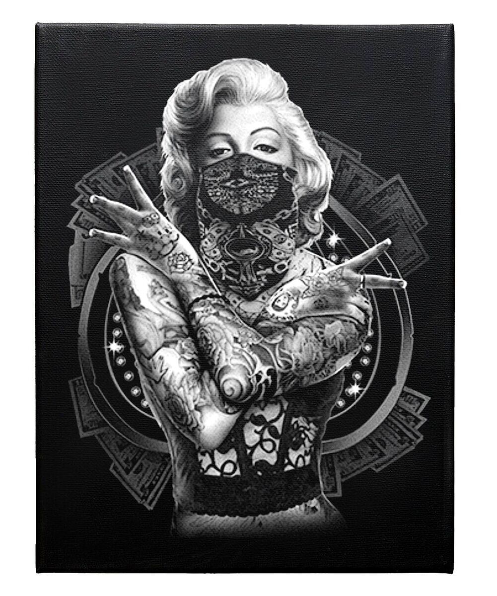 Marilyn Monroe Tattooed Bad Girl Pop Art Canvas Wall Art D cor 12X16 Size EBay