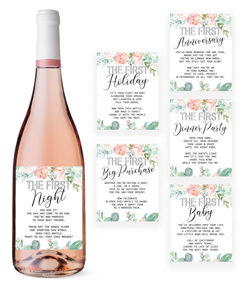 Marriage Milestone Wine Labels The Paisley Box