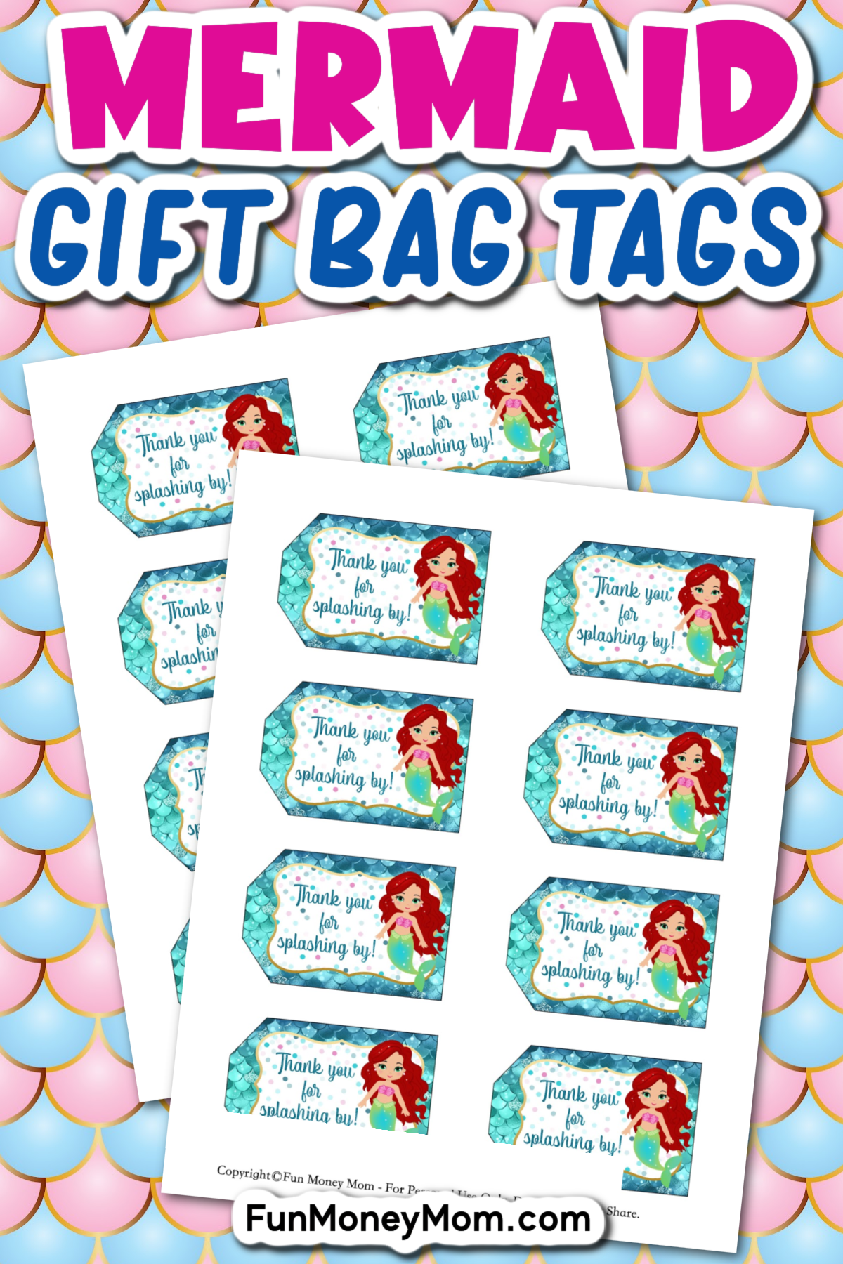 Mermaid Gift Tags Free Printable 