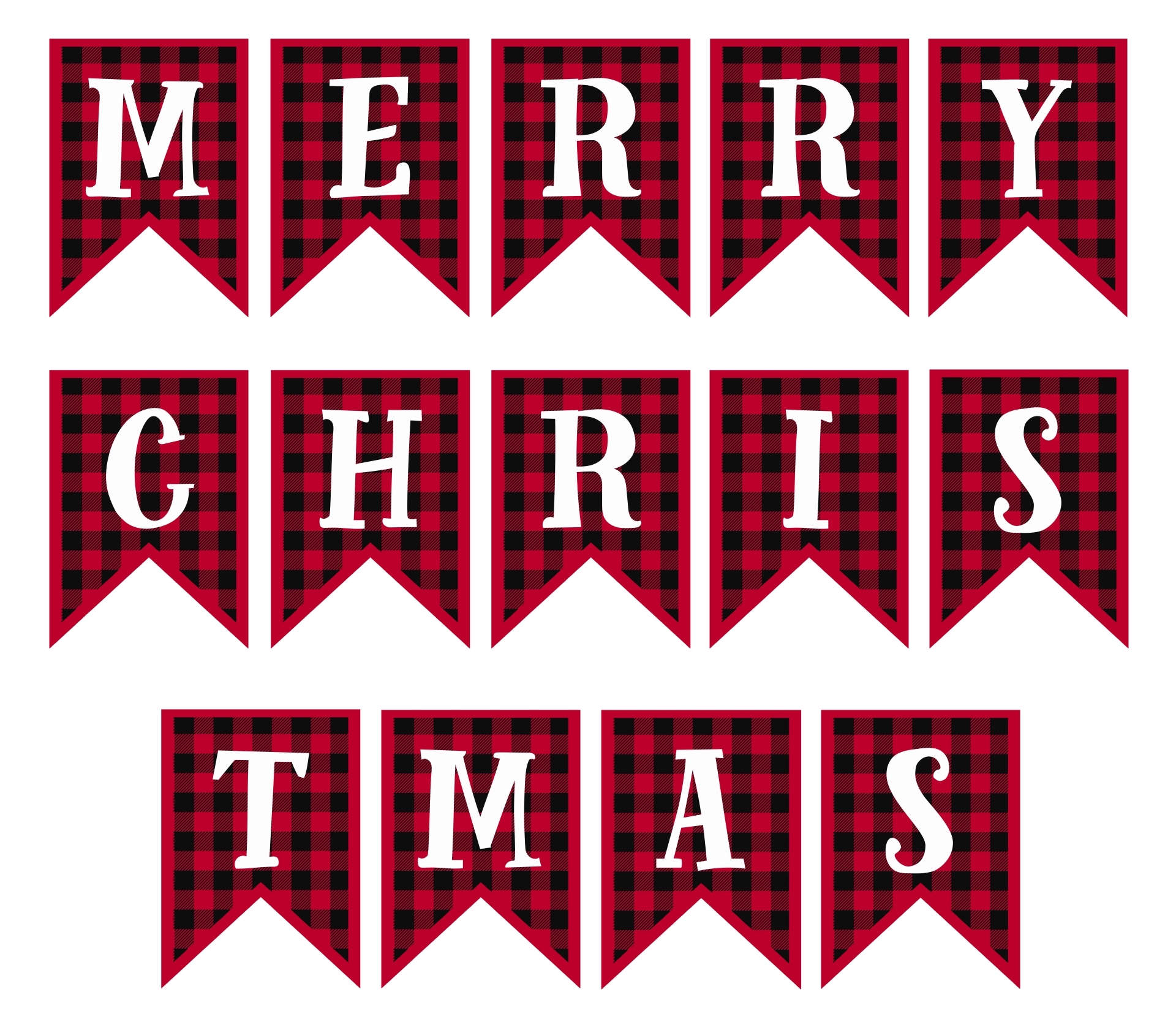 Free Printable Christmas Banner Letters