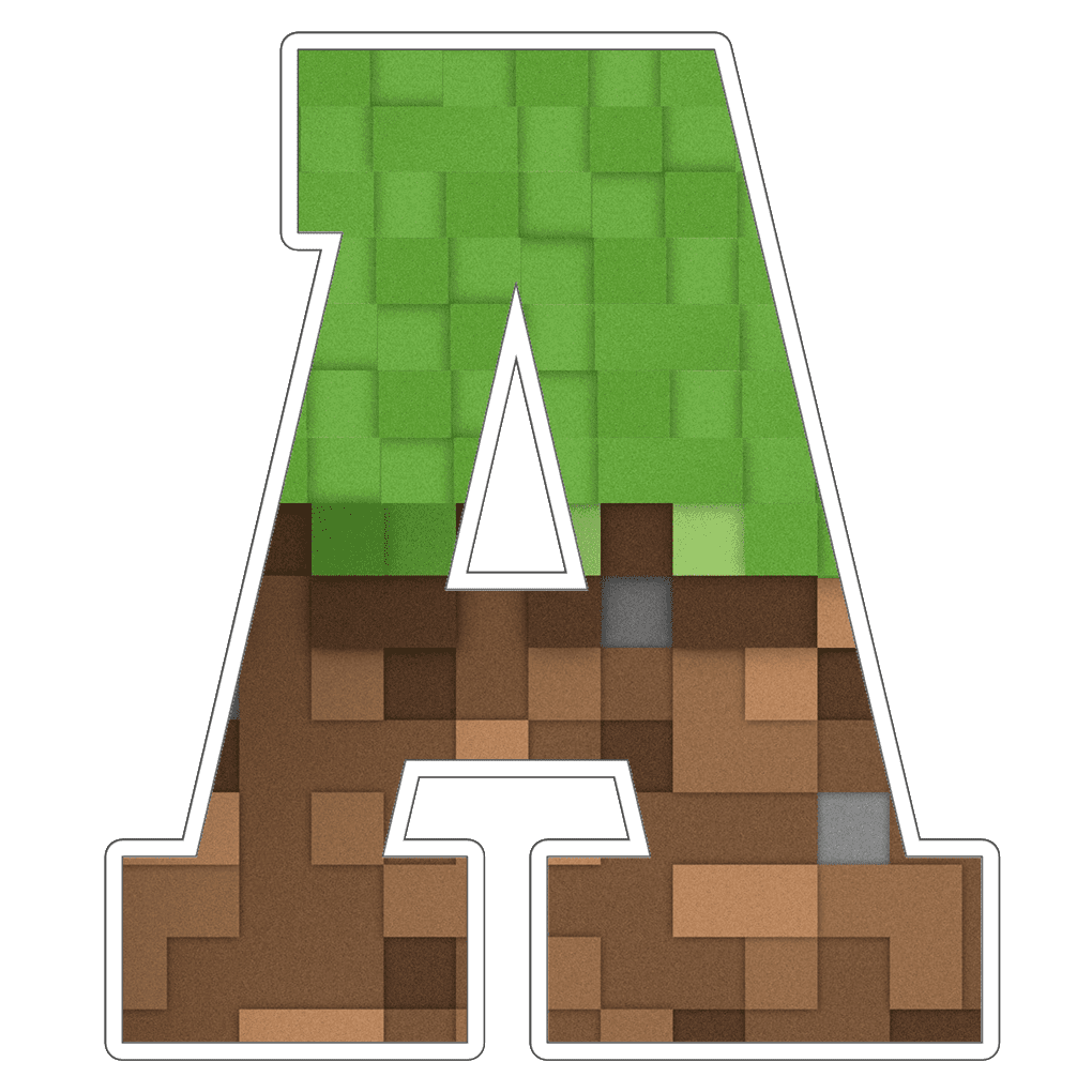 Minecraft Alphabet Letters Png MR ALPHABETS