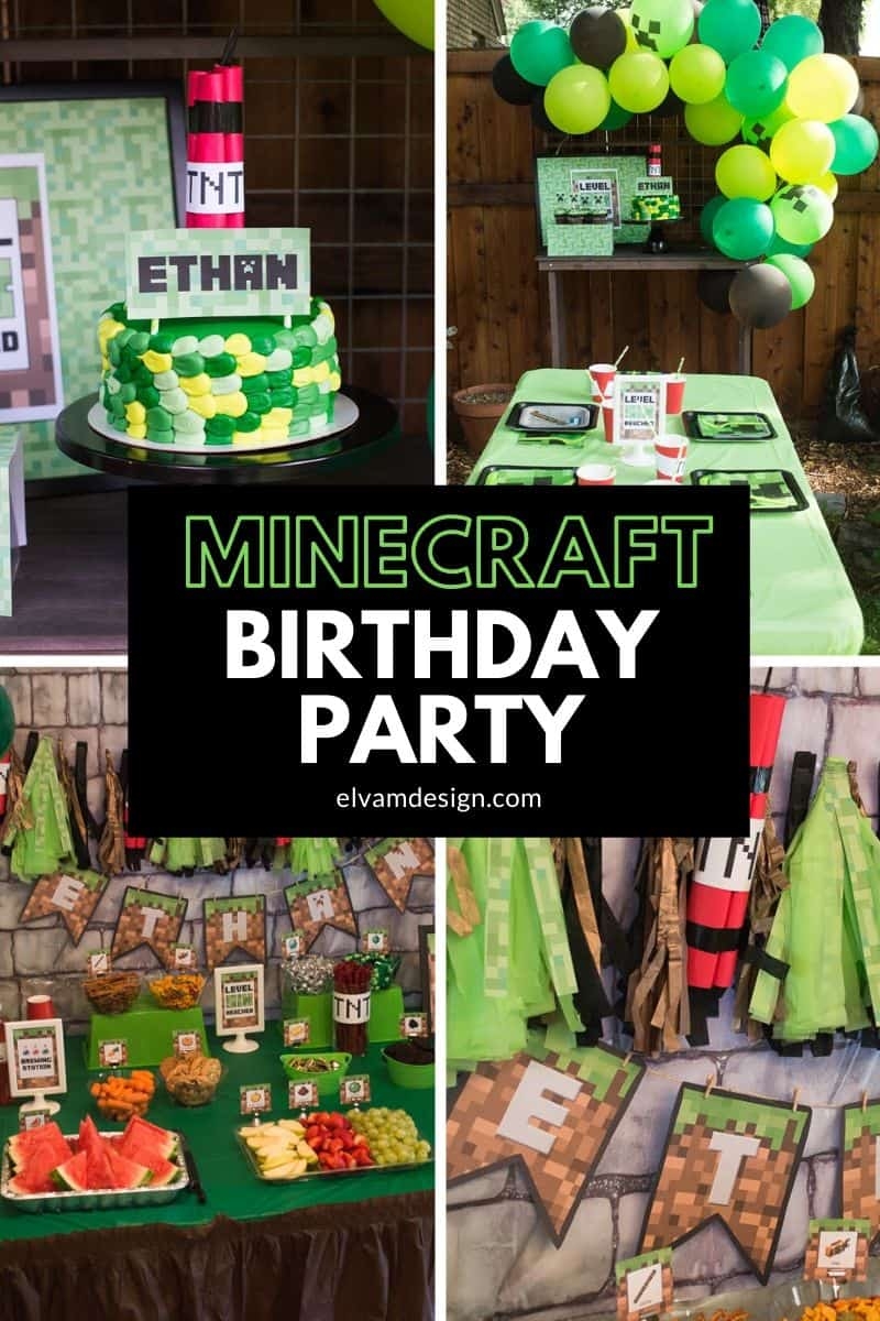 Minecraft Birthday Party with Free Printables Elva M Design Studio