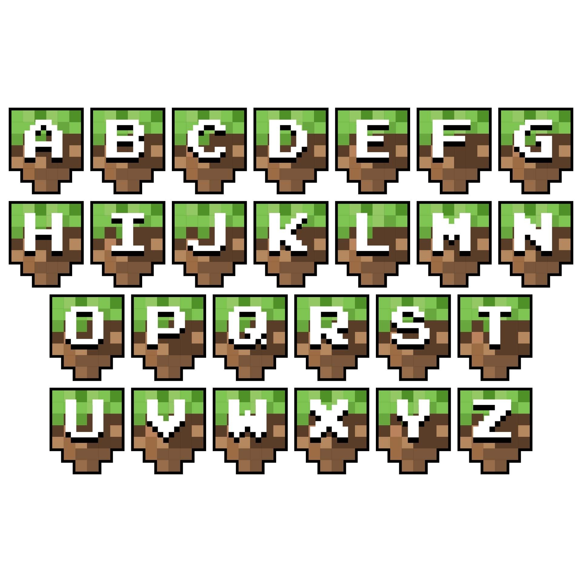 Minecraft Letters 11 Free PDF Printables Printablee
